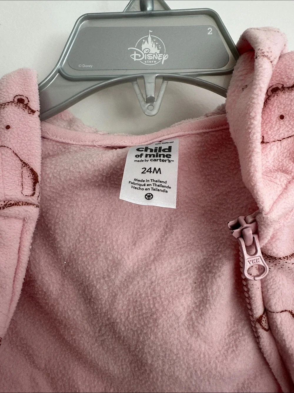 Carter's Pink Bear Print Two-Piece Hoodie & Pants Set